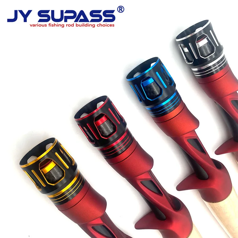 JY SUPASS YCS Carbon Reel Seat with A Cork Handle Split Fshing rod Handle Grips rod repair reel seat for Fishing Rod Custom