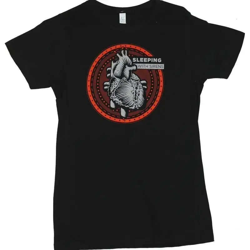 Sleeping With Sirens Girls Juniors T Shirt Circle Heart Pic