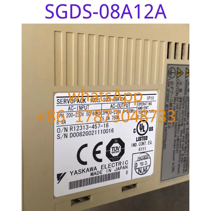 Used servo driver SGDS-08A12A 750W functional test intact