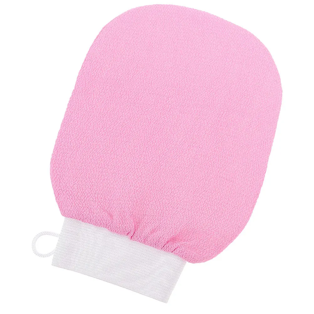 ถุงมือขัดผิวใยสังเคราะห์ อ่อนโยน ใช้ซ้ำได้ ขจัดเซลล์ผิวที่ตายแล้ว สำหรับอาบน้ำ ขัดผิว