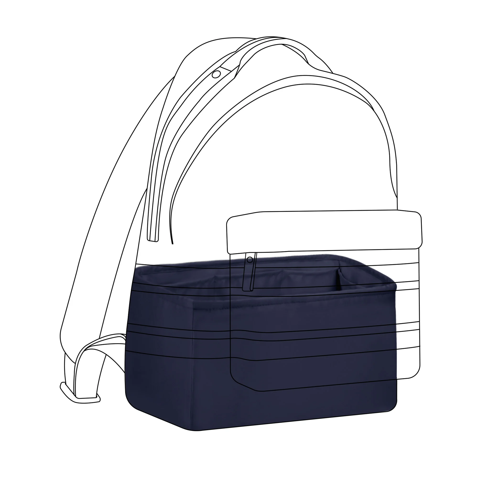 DGAZ Silk Purse Organizer Insert for Dior Travel Rider