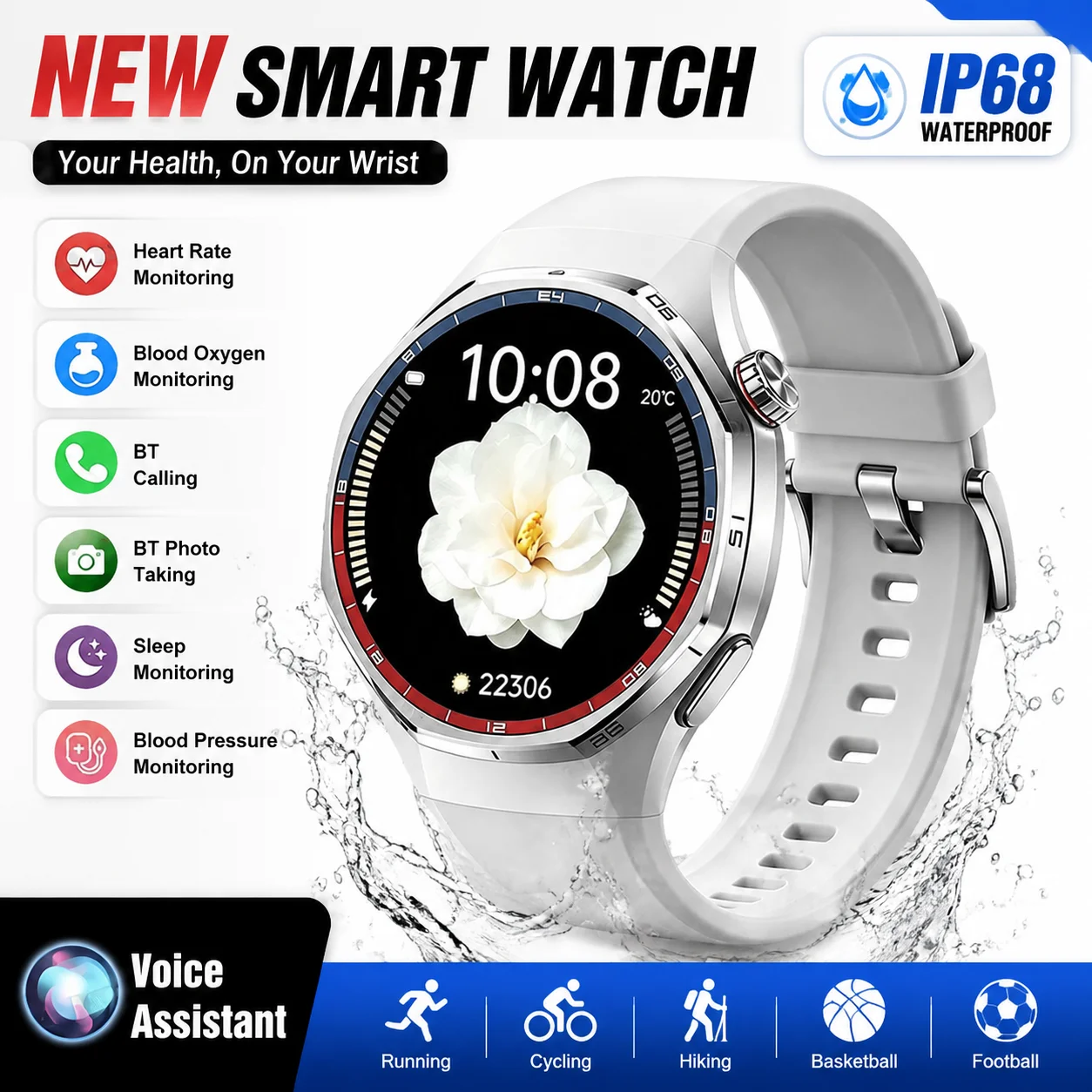 Sports Equipment In Spanish - Reloj Inteligente para Hombre, Compatible con
