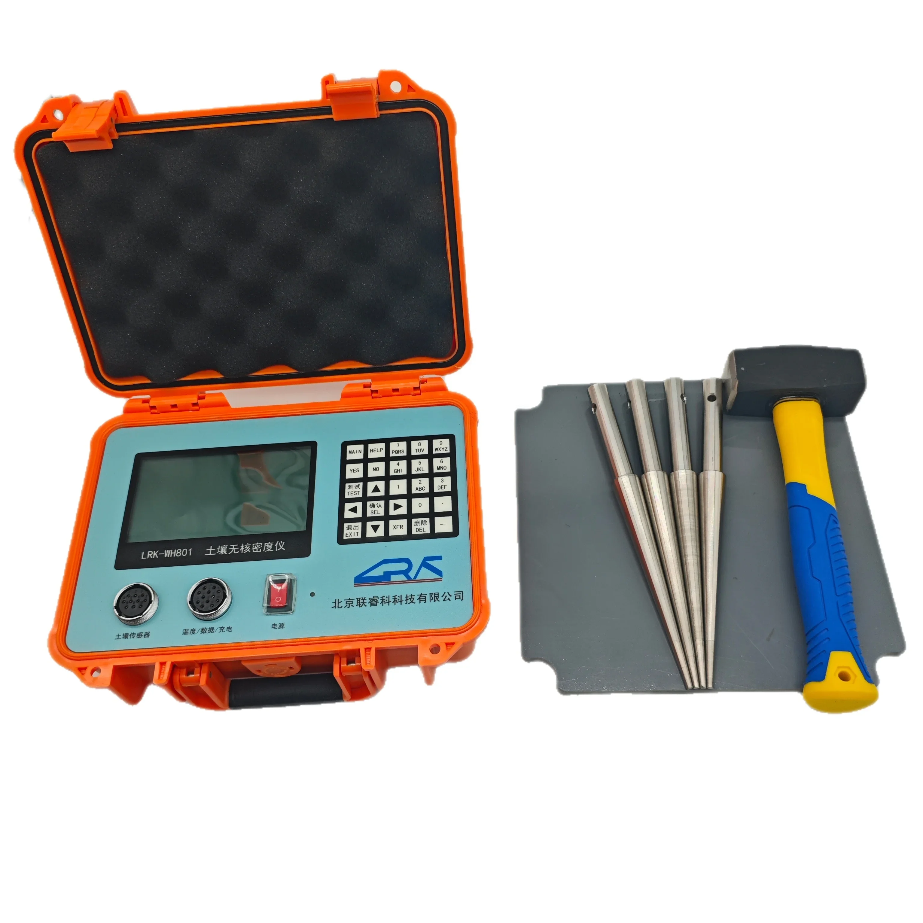 Electronic soil densitometer, moisture densitometer, compaction tester