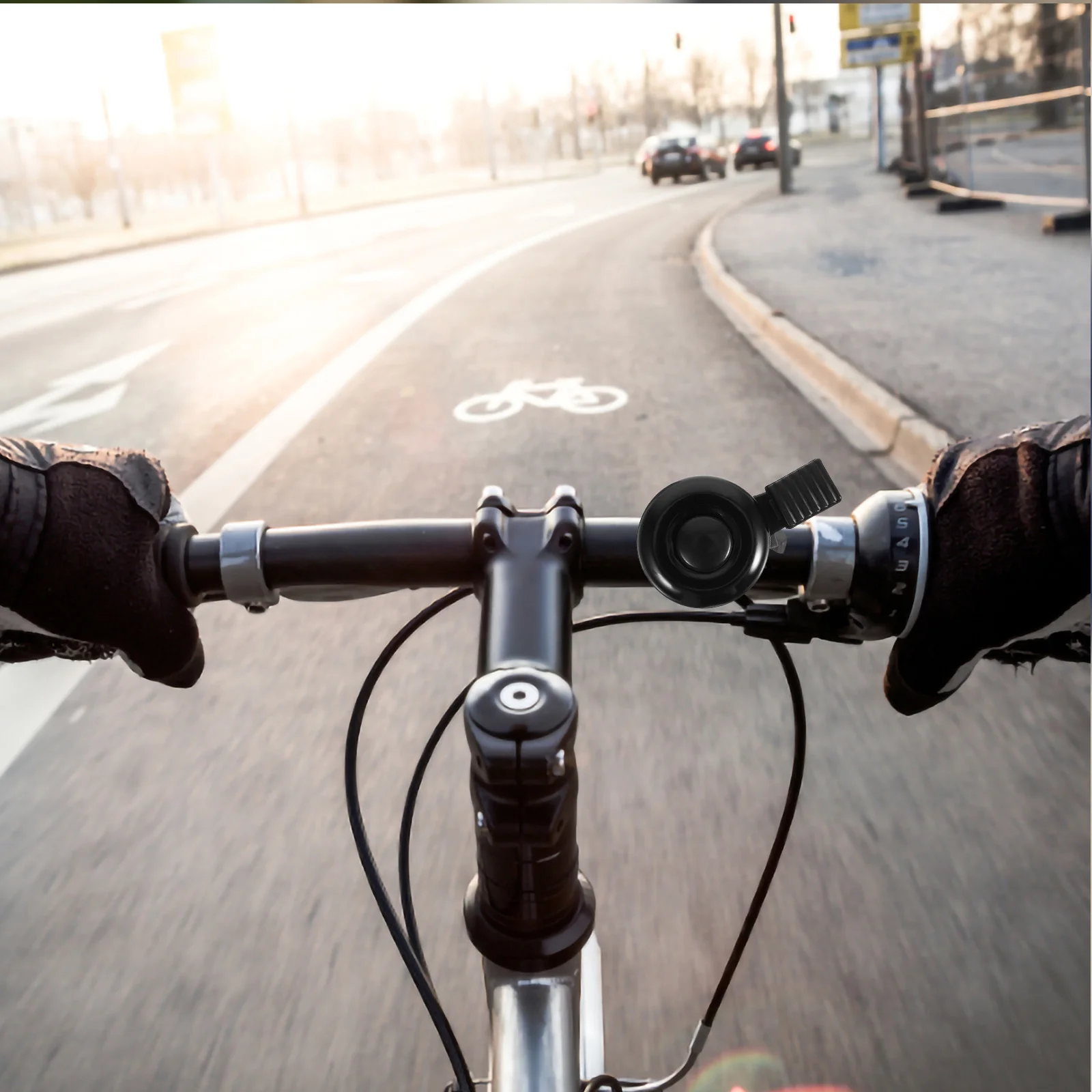 

Mountain Bike Bell Mini Thumb Bell Black Easy Install Loud Sound Safe Riding Accessories for Road Bike Scooter Tricycle