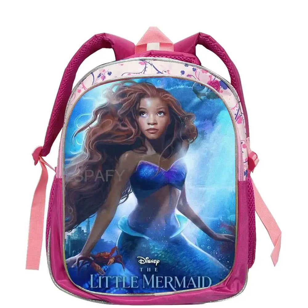 Baby Backpack Little Mermaid Ariel Princess Children School Bag Kindergarten Preschool Elementary Backpacks for Girl