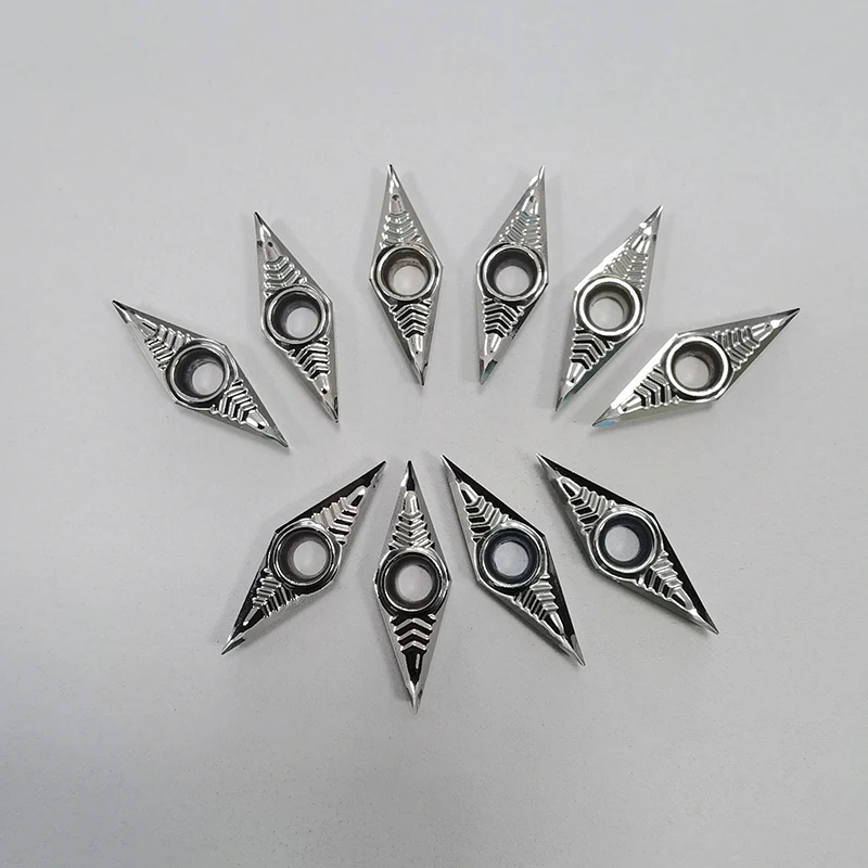 

Вставки для токарных станков, твердосплавные вставки для инструментов с ЧПУ, лезвие для обработки алюминия, меди, пластика, дерева VCGT160402 VCGT160404