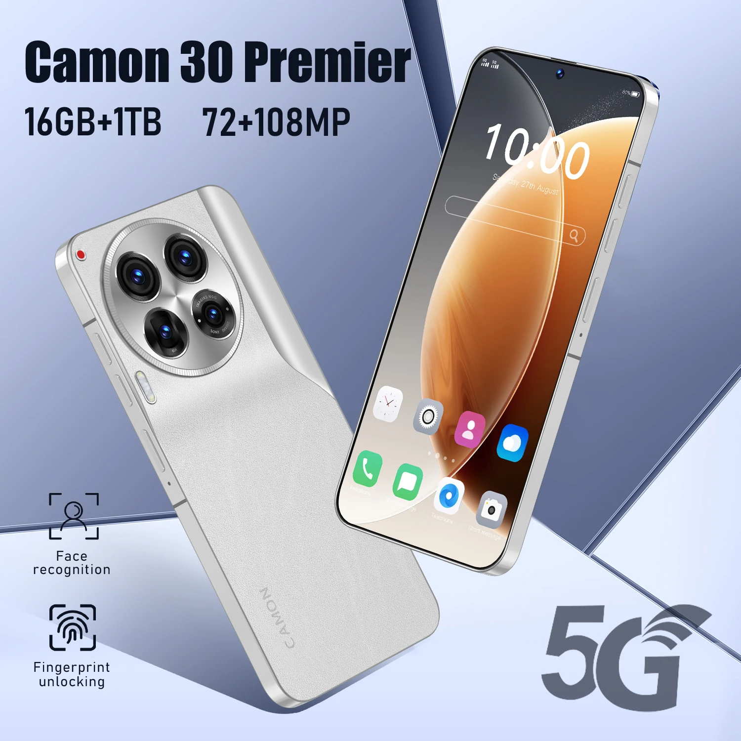 2025 Original global version Camon 30 Premier smartphone 5g 7.38 inch HD screen Snapdragon 8 Gen3 Android Cell Phone celular