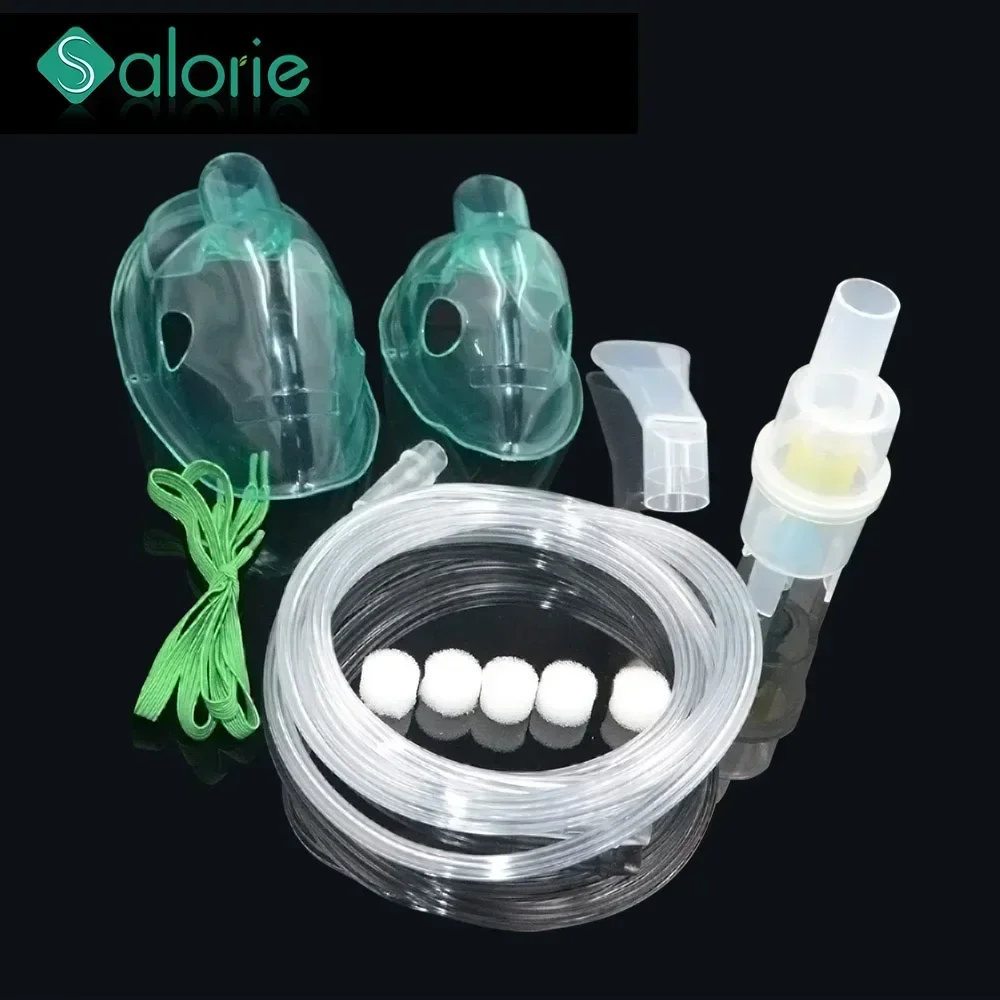 6 In 1 Nebulizer Inhaler Set CompMist Household Nebulizer Cup Mouthpieces Adult Child Mask Inhaler Set Accessories One-time