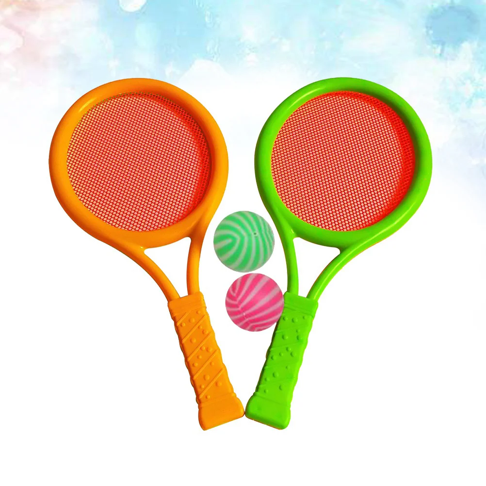 Outside Toy Tennis Badminton Rackets Balls Set Children Kids Outdoor Educational Parent-Child Game Toys for Boys Girls Children