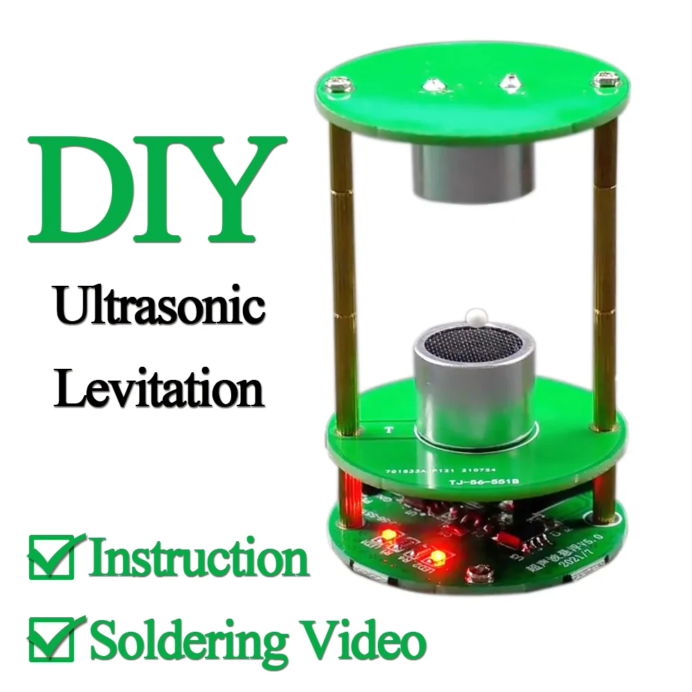 DIY Ultrasonic Levitation Kit Floating Standing Wave Control DIY Soldering Project Electronic Kit 12V Acoustic Suspension