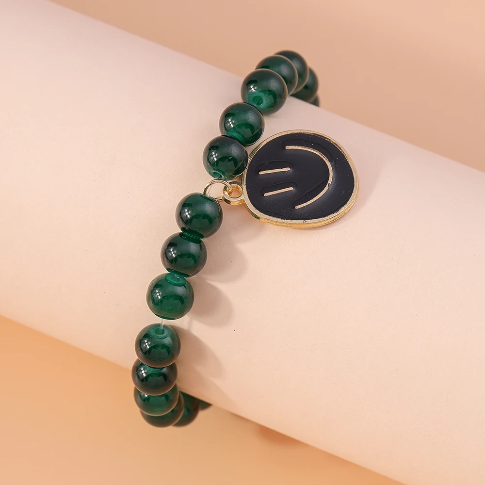 Aihua Böhmisches handgefertigtes buntes Perlenarmband für Frauen, süßes Lächeln-Gesicht, Charms-Armbänder, Mädchen, Party, Urlaub, Schmuck, Geschenke – Detail 6