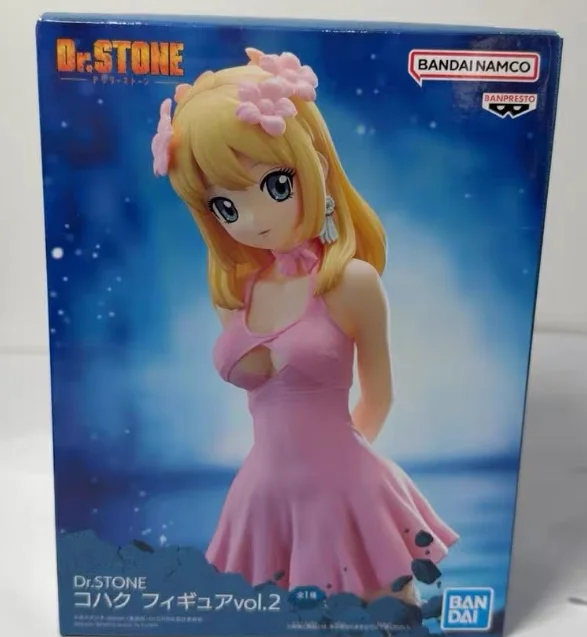 Origineel BANDAI Banpresto Dr.STONE Kohaku Suika PVC Anime-personage, model voor verzamelaars, geschikt als cadeau voor de feestdagen, decoratie voor op het bureau.
