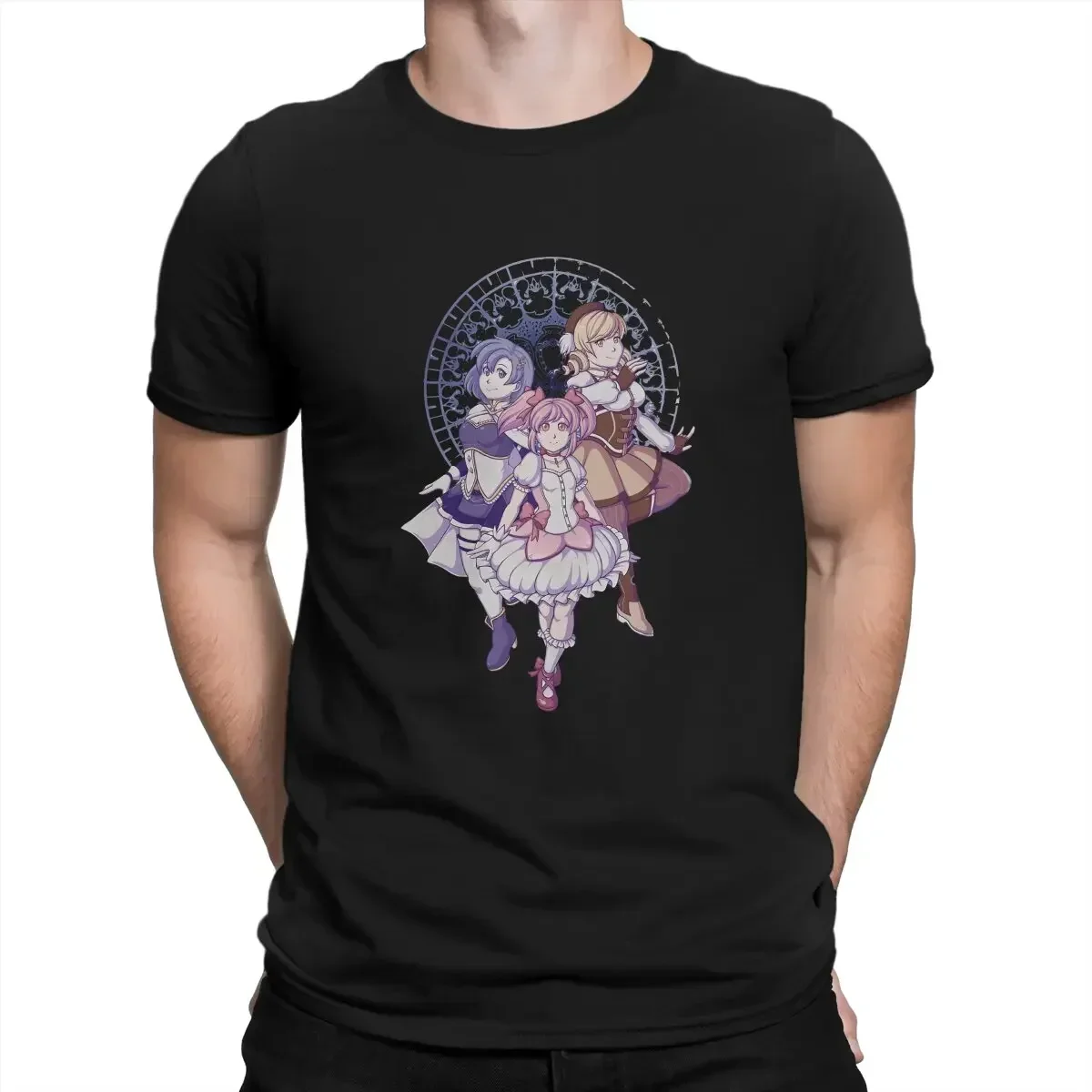 No Background Classic Unique TShirt Puella Magi Madoka Magica Anime Casual T Shirt Summer Stuff For Men Women