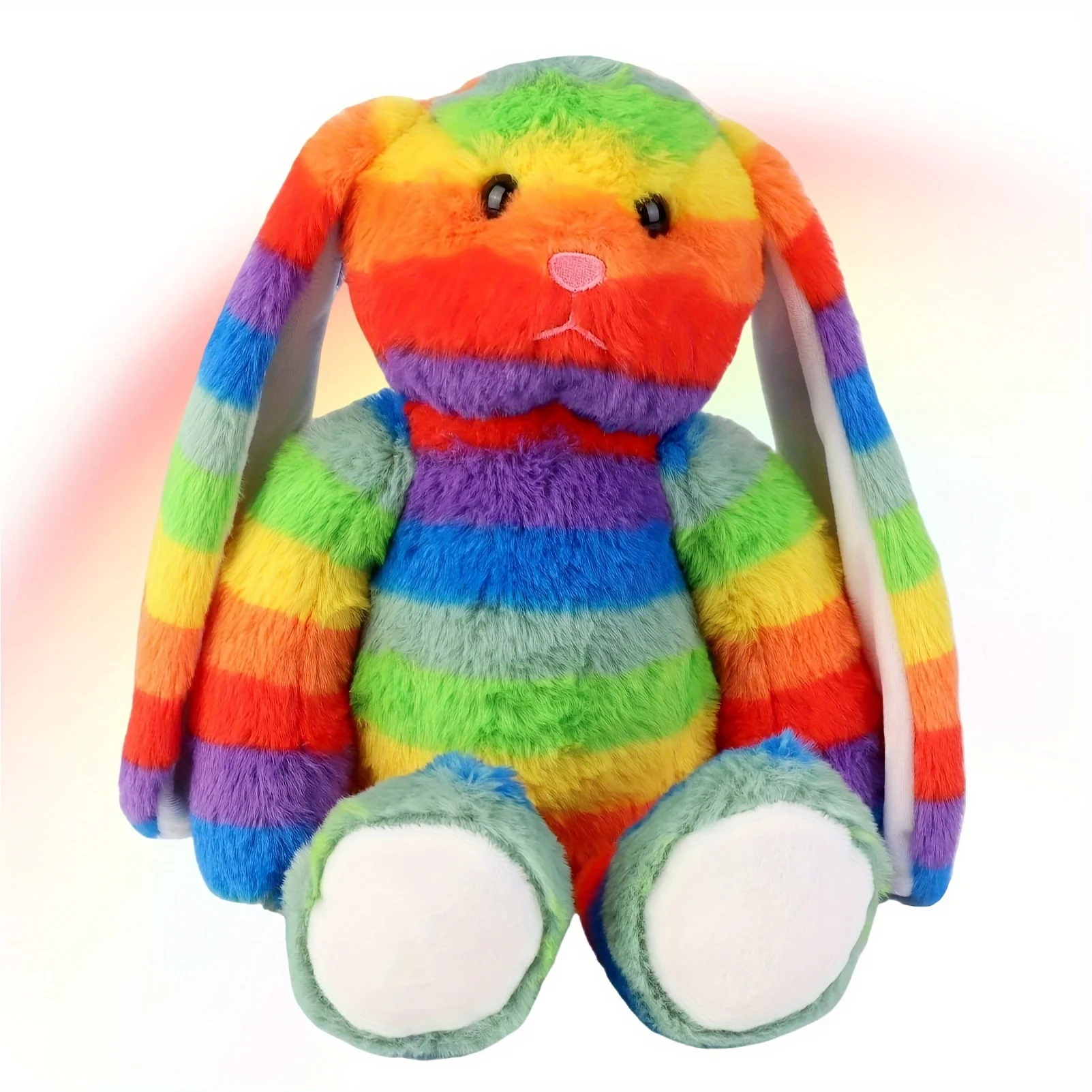 لعبة أرنب عيد الفصح كاواي القطيفة مع آذان طويلة دمية حيوانات محشوة ملونة رمي وسادة عيد الفصح وعيد الحب