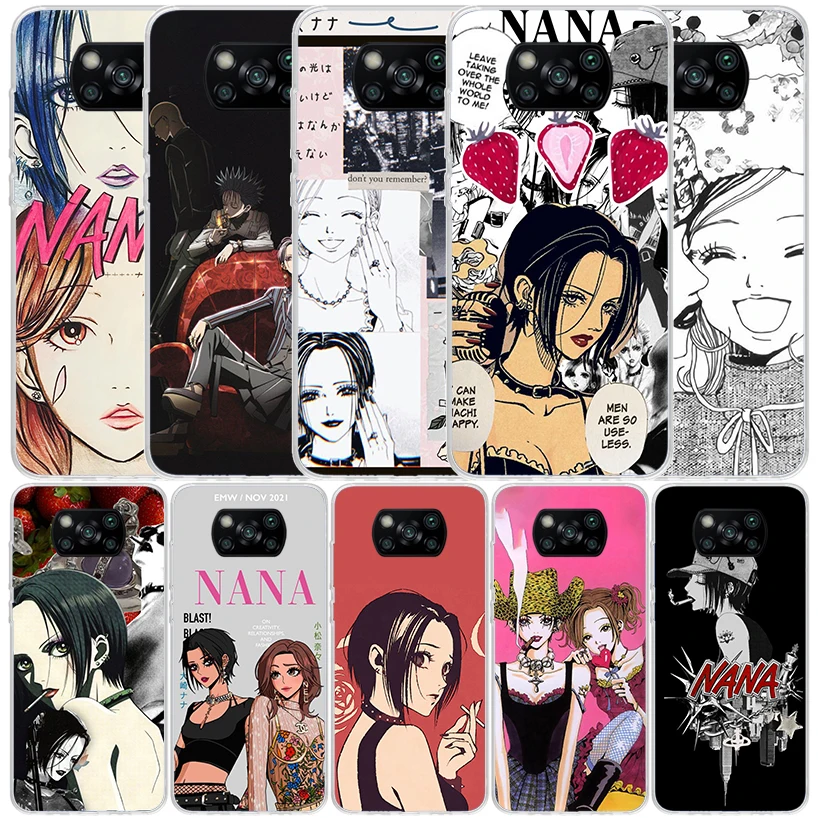 NaNa Osaki Anime Phone Case For Xiaomi Poco X6 X5 X4 X3 Nfc F6 F5 Pro F4 Gt F3 F2 F1 M5S M4 M3 M2 Soft TPU Back Cover