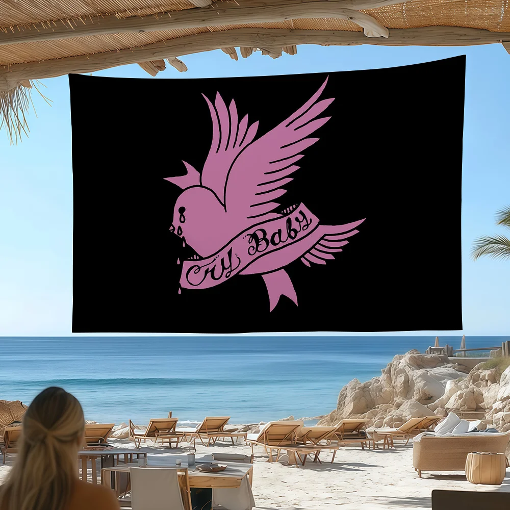 Singer Lil Peeps flag Custom Camping Garden Decor Party Backdrops Wall Art Family Gifts