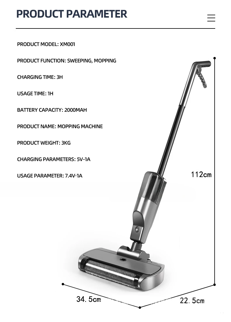 Wireless Handheld Vacuum Cleaner Electric Floor Mops Wet Dry Dual Use Floor Washing Washer Household Limpieza Hogar