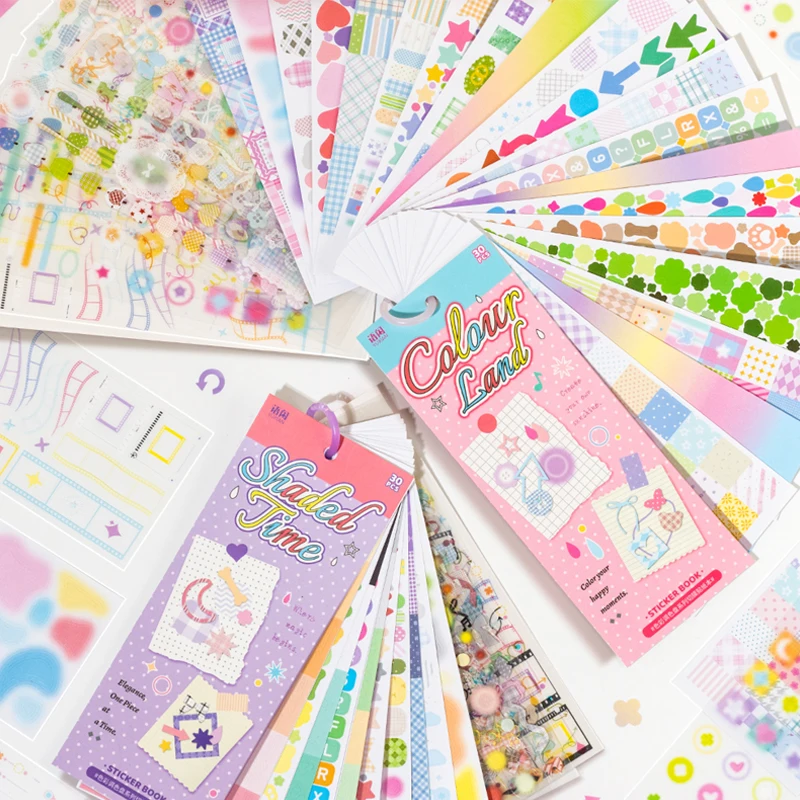 Mr. Paper-libro de pegatinas de paleta de colores, 30 Uds., suministros para diario artesanal troquelado, decoración de Collage multicolor, papelería artística creativa