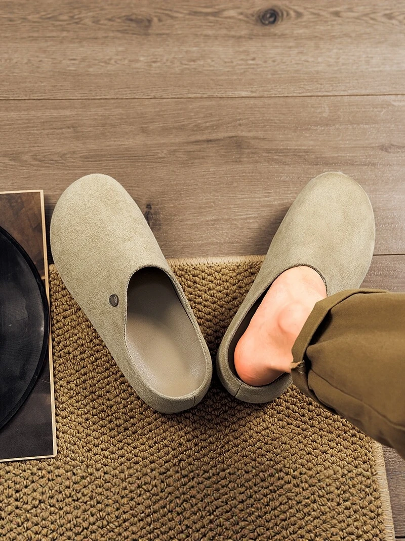 

Birkent Men's Summer Outdoor Wear Anti-Slip Deodorant Retro Style Soft Bottom Slippers Sports Casual Slip-On Shoes