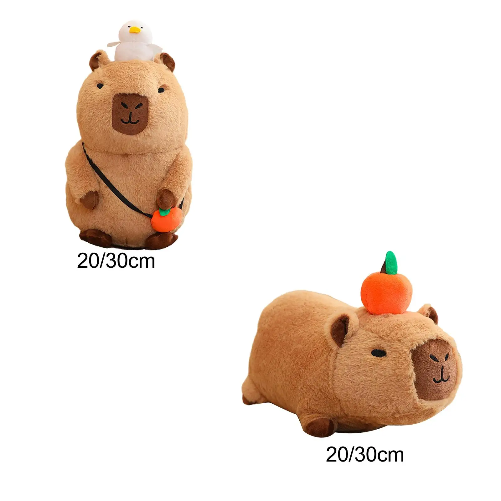 Brinquedo de pelúcia capivara de brinquedo macio com som, boneca animal de brinquedo capivara de quarto, animal de pelúcia bonito para crianças adolescentes