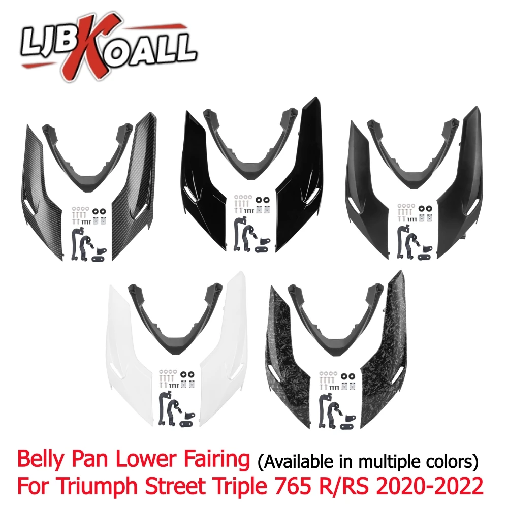 

LJBKOALL 765R RS Belly Pan Lower Spoiler for Triumph Street Triple 765 RS 765R Engine Chassis Fairing Guard Skid Plate 2020-2022