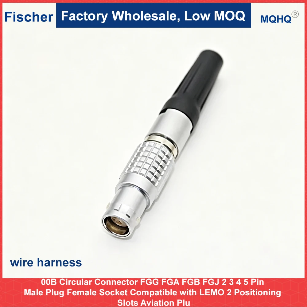 00B Circular Connector FGG FGA FGB FGJ 2 3 4 5 Pin Male Plug Female Socket Compatible with LEMO 2 Positioning Slots Aviation Plu