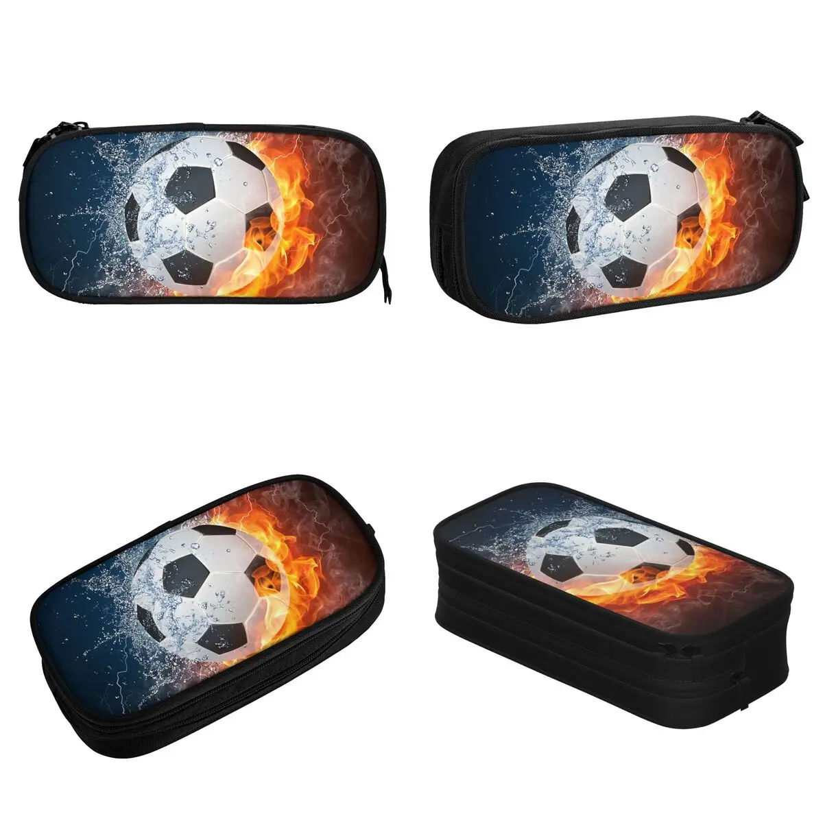 Balls Sports Pencil Cases Soccer Football Pencilcases Pen Box for Girl Boy Large Storage Bag Students School Zipper Stationery