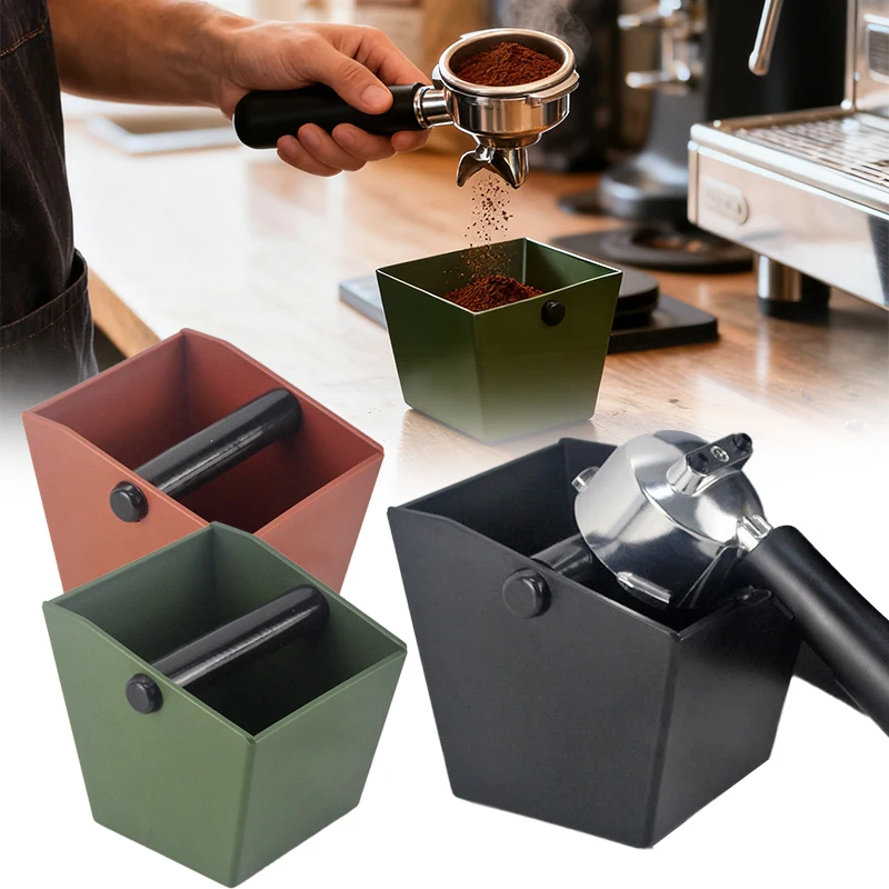 ABS Coffee Grounds Bucket Espresso Knock Box Dump Bins for Coffee Residue with Removable Knock Baristas Machine Accessories