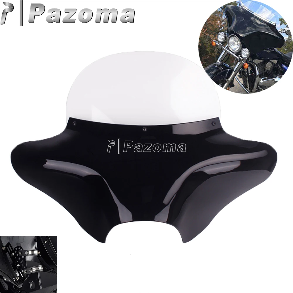 

For Yanaha XVS650 XVS1100 V Star Classic Harley Fatboy Lo FLSTF EFI FLSTFI Motorbike Batwing Fairing Windshield Cowl Bracket Kit