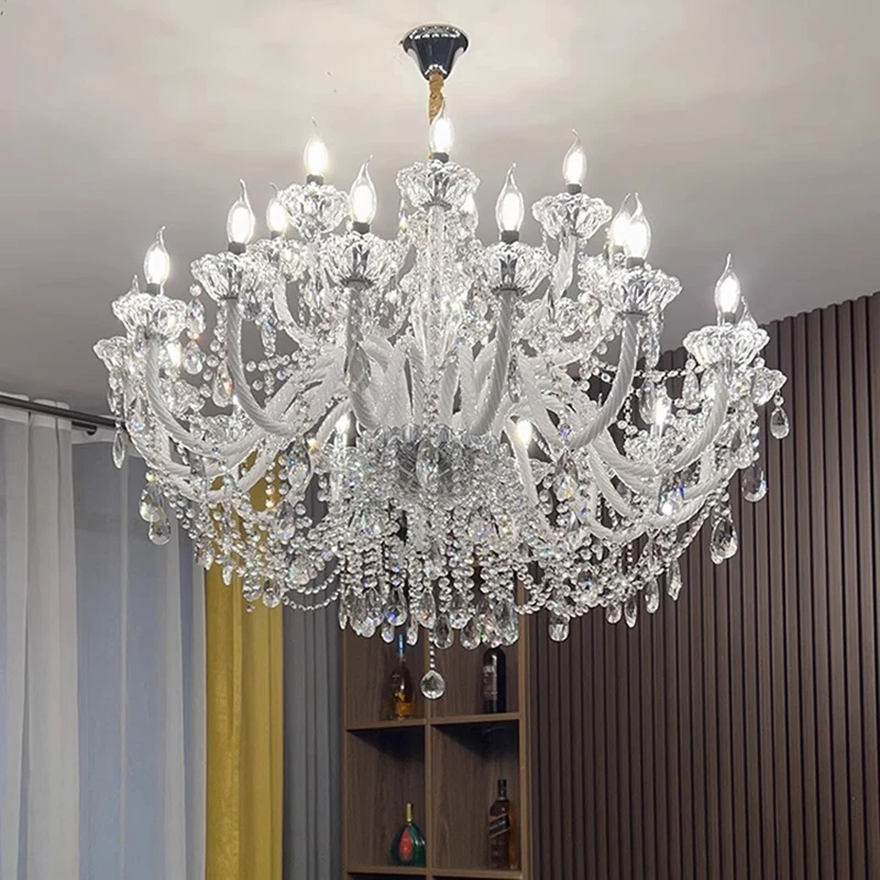 Modern Crystal Chandelier for Home Decoration, Living Room Pendant Lamp, Dining Room Pendant Lights, Iluminação Interior