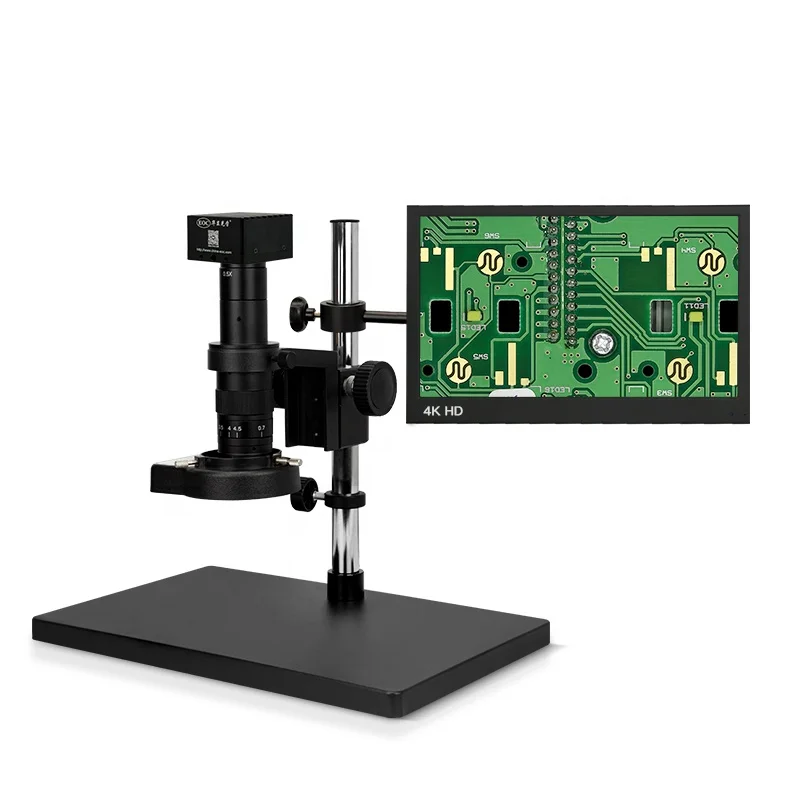 EOC digital microscope 4k ultra microscope camera with 4K 15 inch led screen