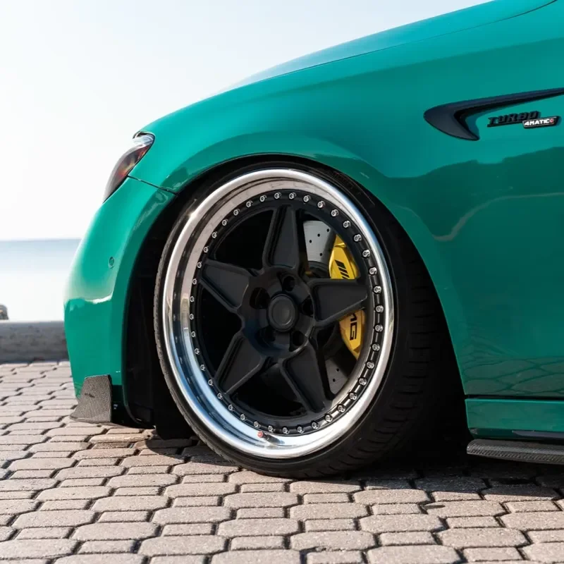 Wholesale Custom Two Piece Split Forged Car Wheels 17-19 Inch Bronze Five Spoke Polished Lip 5x100 JDM Modified Alloy Rims