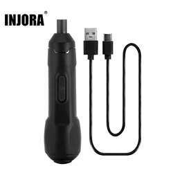 INJORA Mini Cordless Electric Screwdriver Set with 8 Bits for 1/18 1/24 RC Crawlers