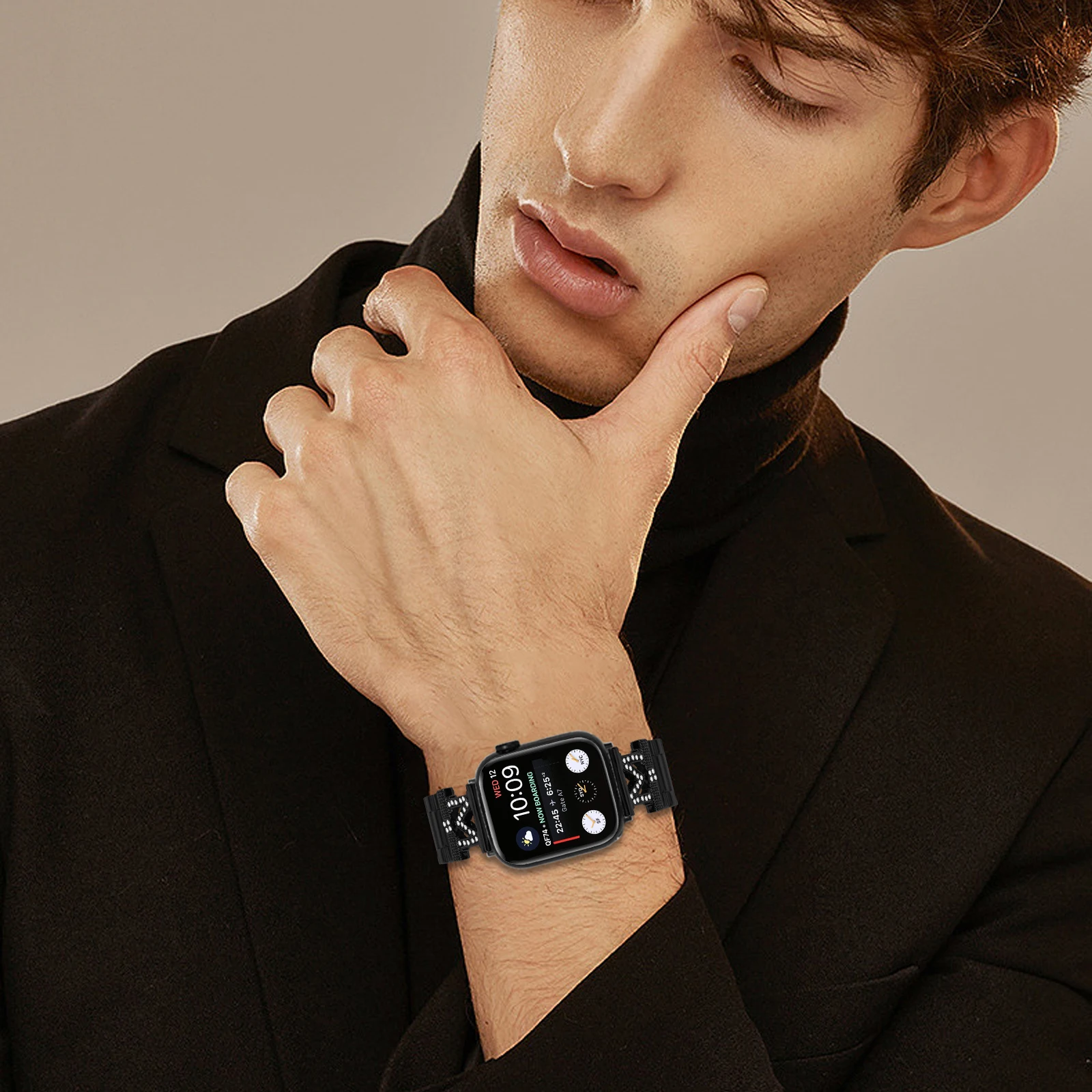 Diamond Stainless Steel Strap for Apple Watch Band 46mm 49 40 44 42 41 45mm Metal Bracelet IWatch Ultra2 Series 10 9 8 7 SE 6 5