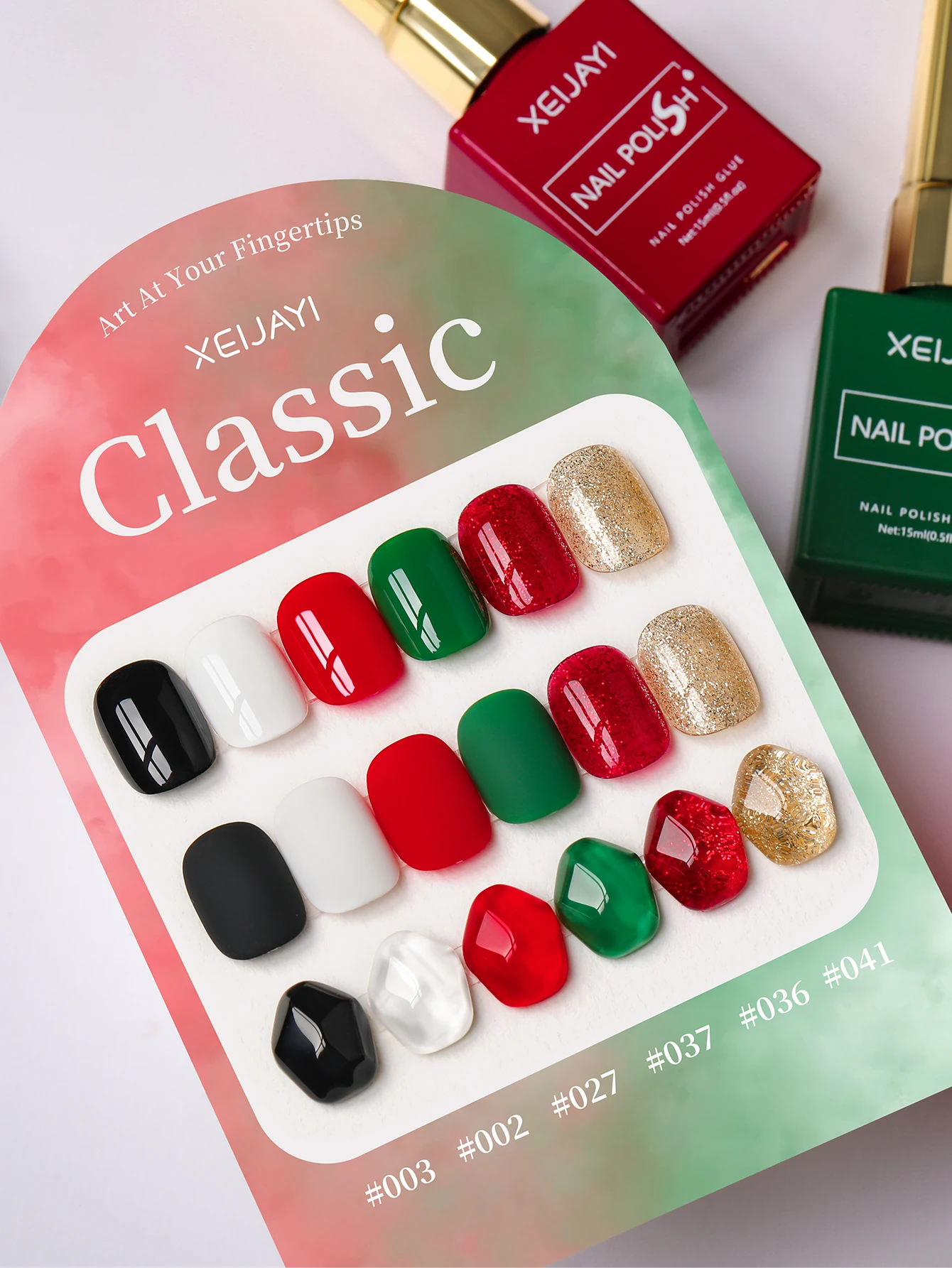 XEIJAYI 6pcs 15ml Gel Nail Polish Set Semi Permanent UV Gel Polish Kits All For Manicure Kit Soak Off UV LED Vernis