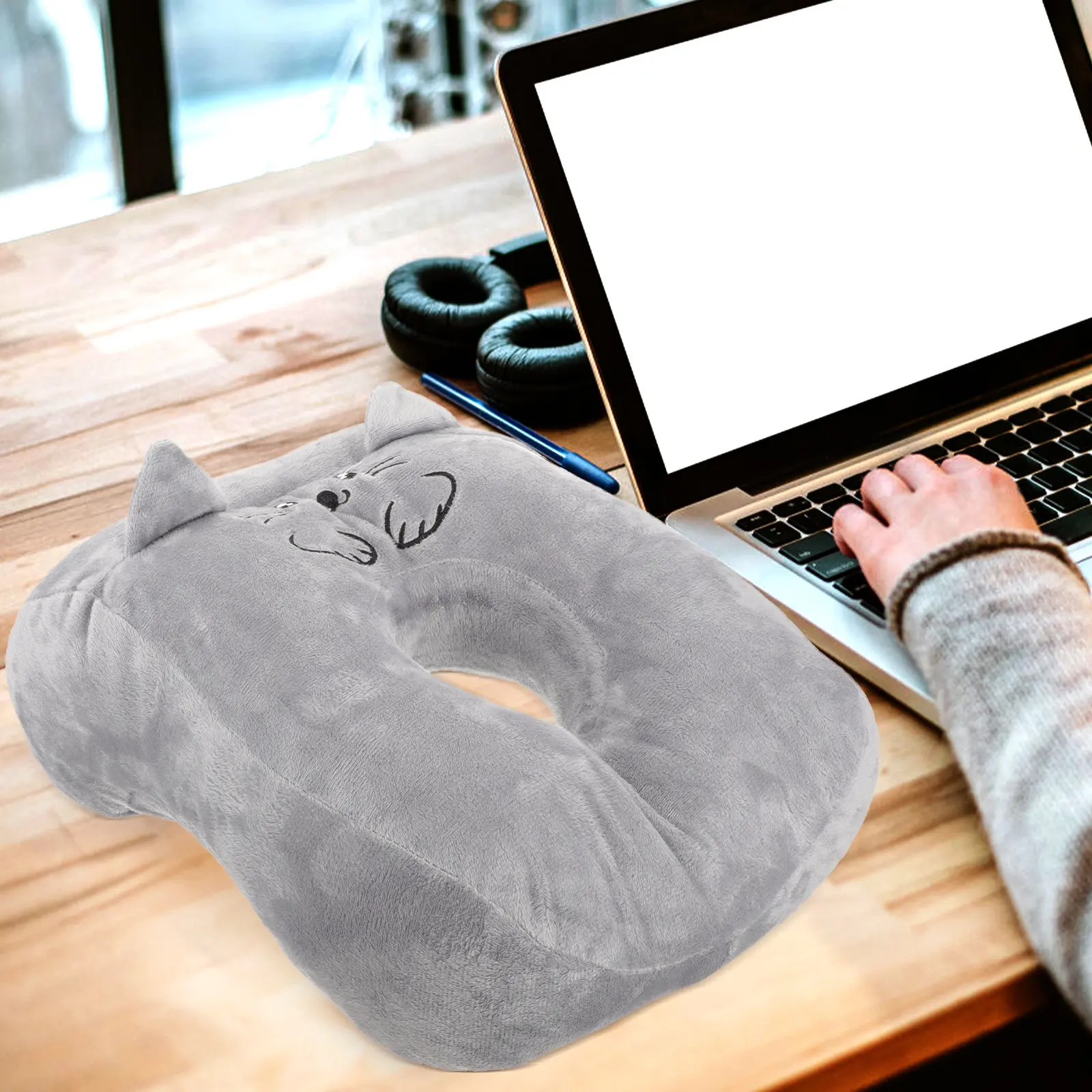 Stable Non Deformable Nap Pillow for Office School Desktop Face Down Sleeping Pillow with Arm Hole Supple Surface Comfortable