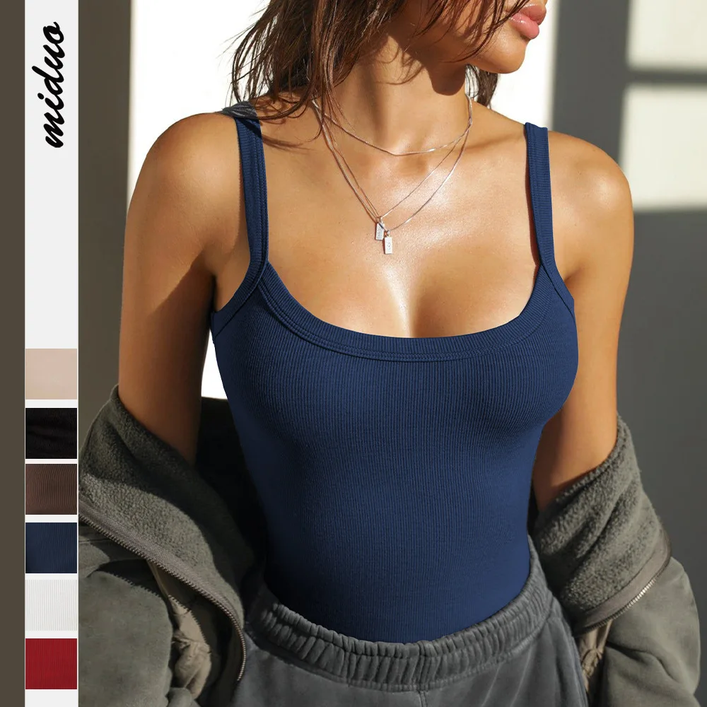 

Women's Y2K Style Sports Camisole Fashion Sexy Outer Wear Ribbed Tank Top