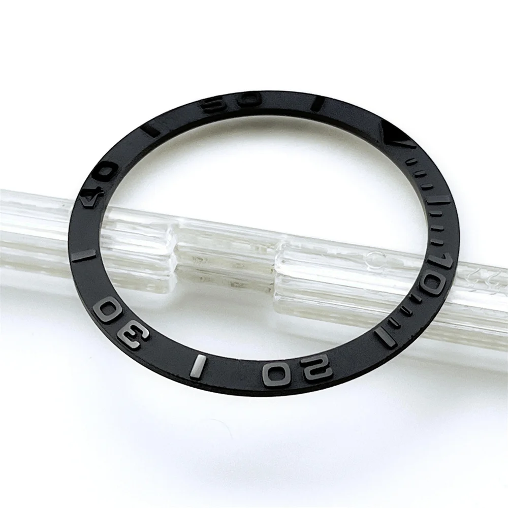 Anello cronometrato per yacht, lavorazione artigianale di precisione, anello in ceramica fantasma d'acqua, anello per orologio subacqueo, cassa dell'orologio NH35, anello a forma convessa, 38