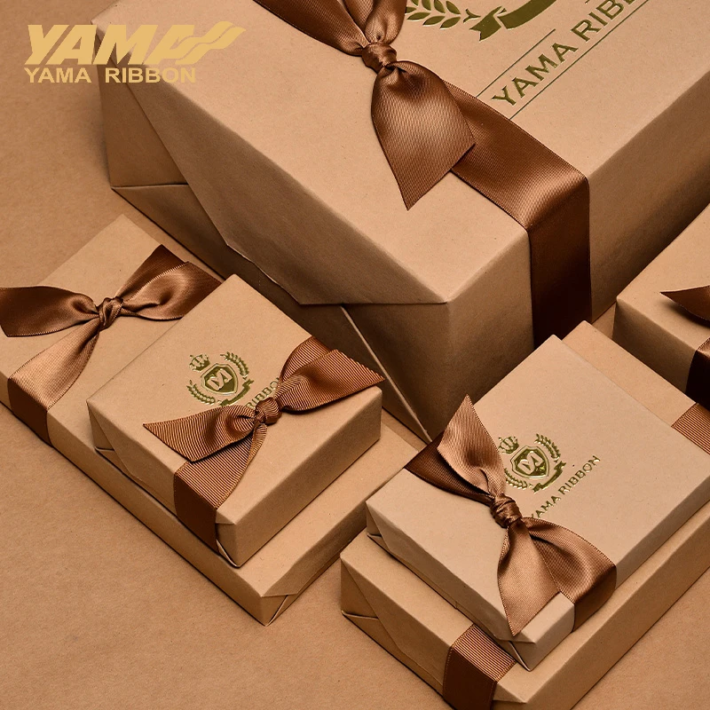 YAMA Brown Serie 9 16 25 38 mm 100yards/lot Grosgrain Ribbon for Gift Diy Dress Wedding Decoration Craft Wrapping Ribbons
