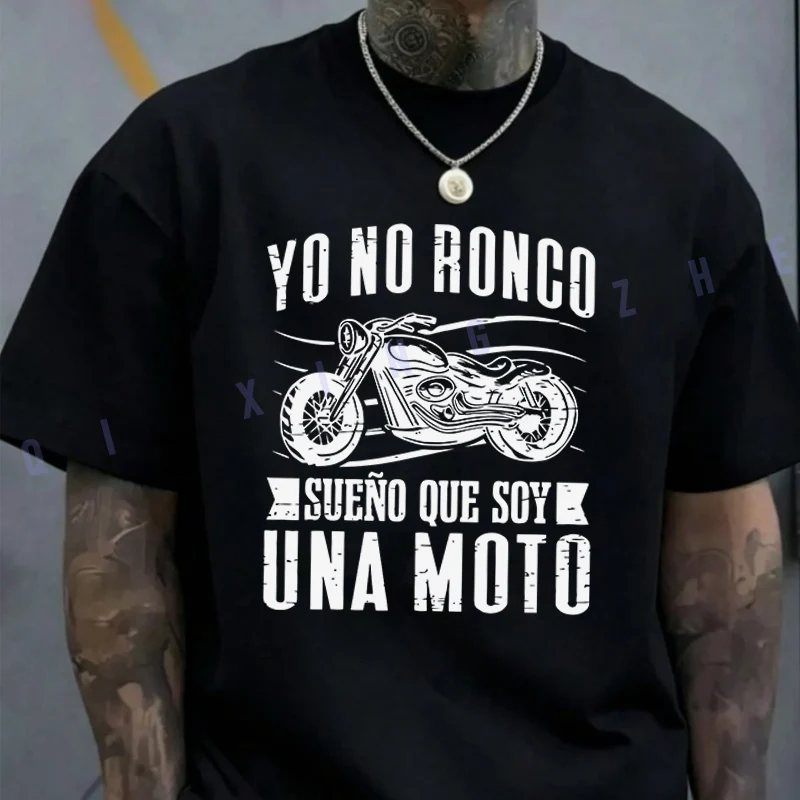 

New Arrived Motorcycle Biker Spanish Sayings Dad Boyfriend Gifts Shirt Cotton Casual T-shirts Mens Summer Moto Cycling Top Tee