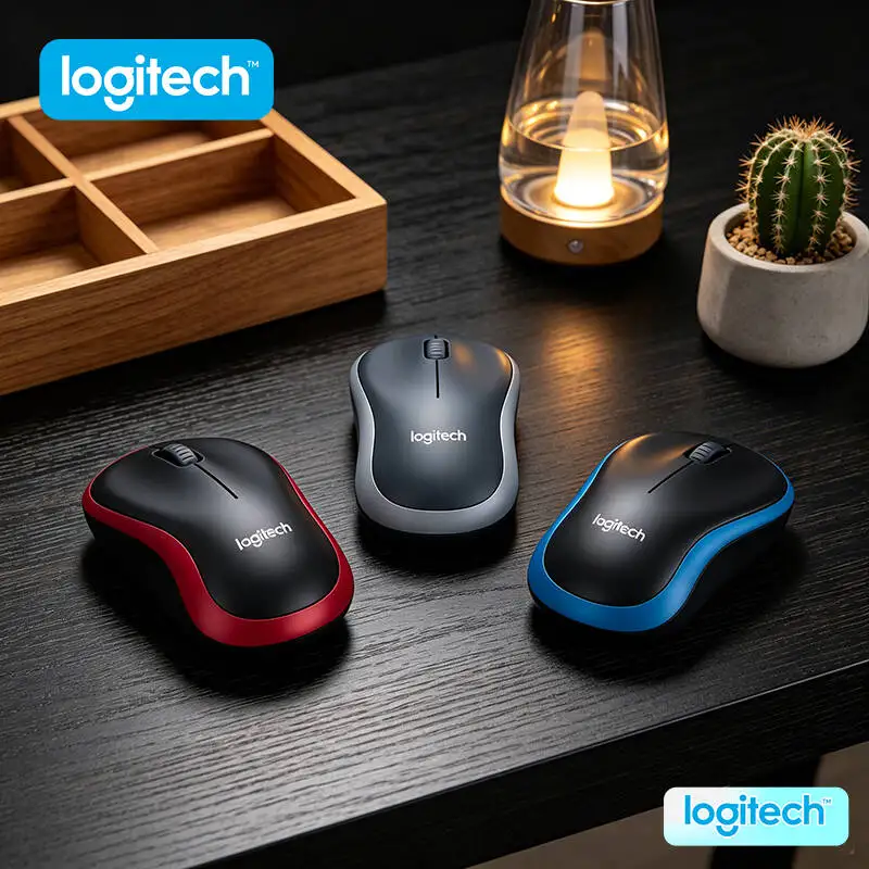 

Logitech M185 Quiet-Operation Mouse Symmetric Design 10m Range 12-Month Battery Nano Receiver Multi-System Work Accessory