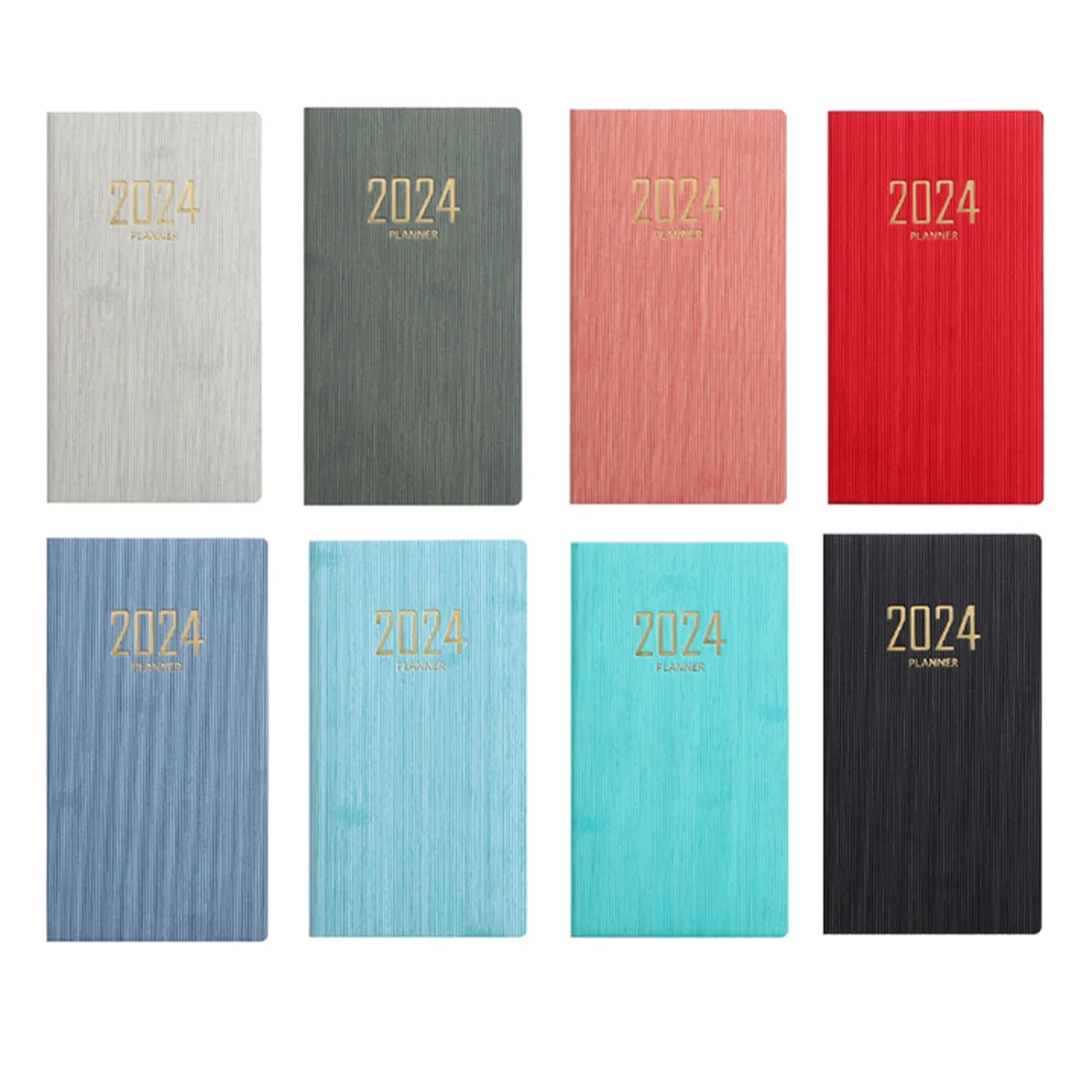 AD29-8PCS 2024 Planner Pocket Notebook, Small Calendar for Purse 6.8 x 3.8Inch, Daily Weekly and Monthly