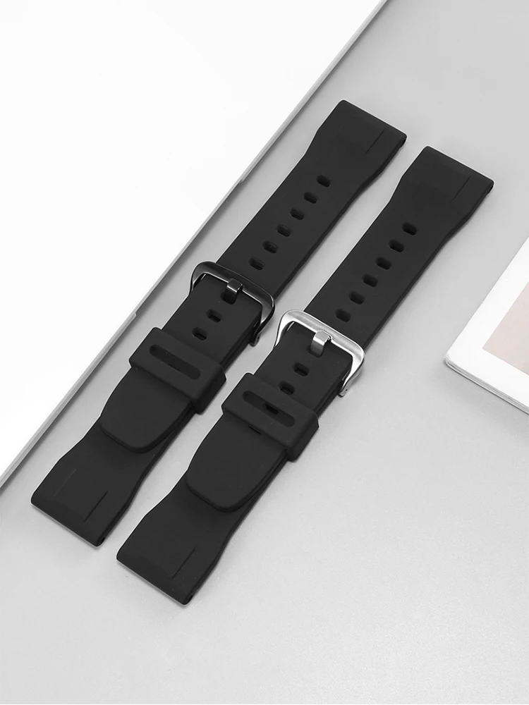 부드럽고 편안한 야외 스포츠 실리콘 시계 스트랩 액세서리, Casio Prw-6600y 5497 PRG-600 650y 557, 24mm 손목 밴드