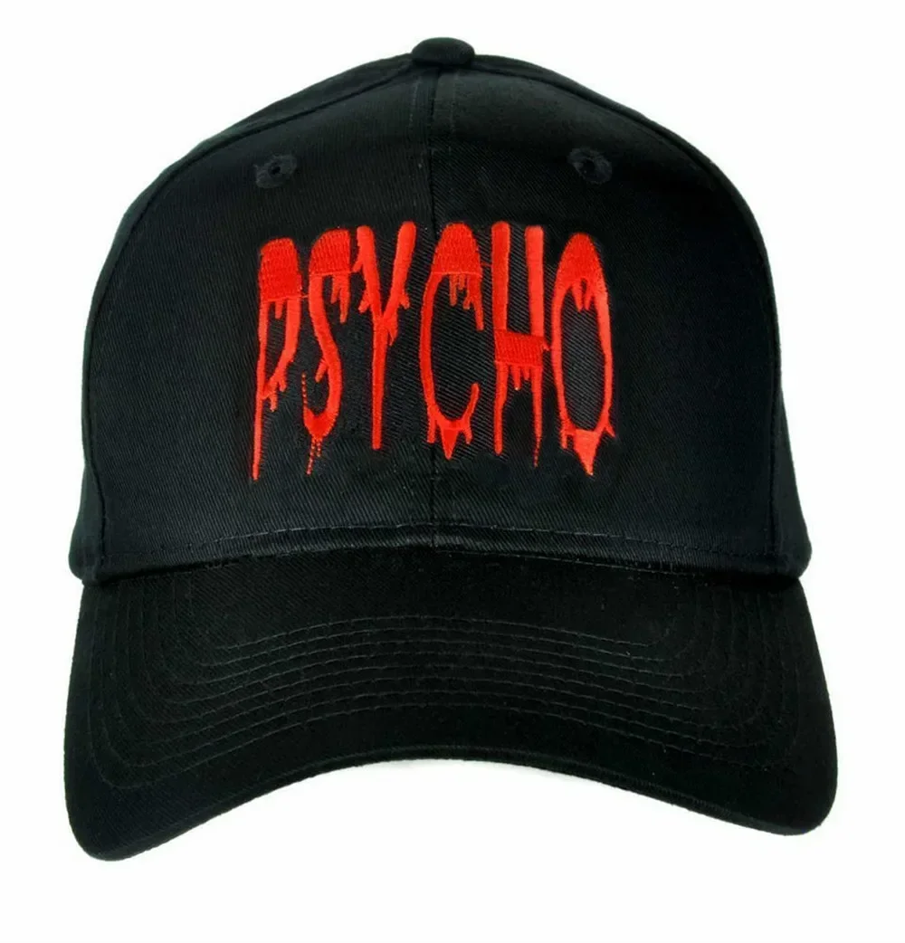 Printed Psycho Horror Hat Baseball Cap Alternative Clothing Snapback Classic Movie