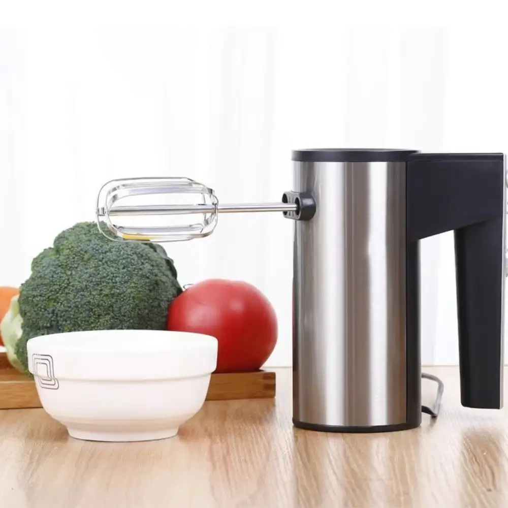 Household Electric Handheld Mixer Powerful Egg Beater 5 Speeds Adjustable Whipped Cream Milk Frother Cake Baking Dough Processor