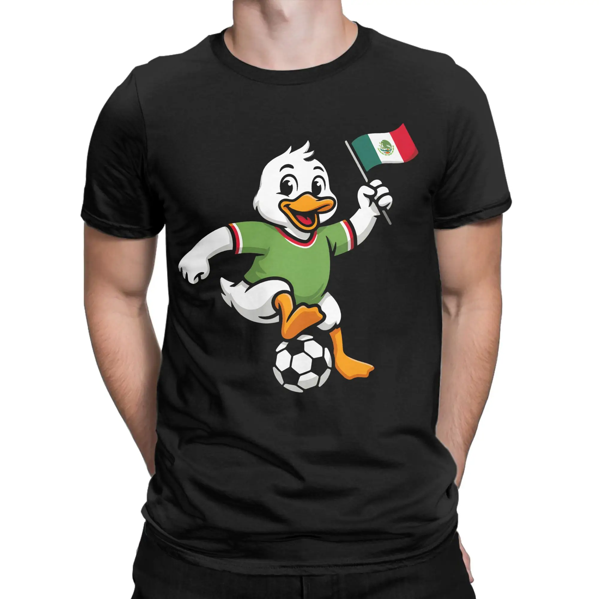 Camiseta Unissex de Algodão Manga Curta El Pato del Partido Merlins The Duck México Futebol Plus Size
