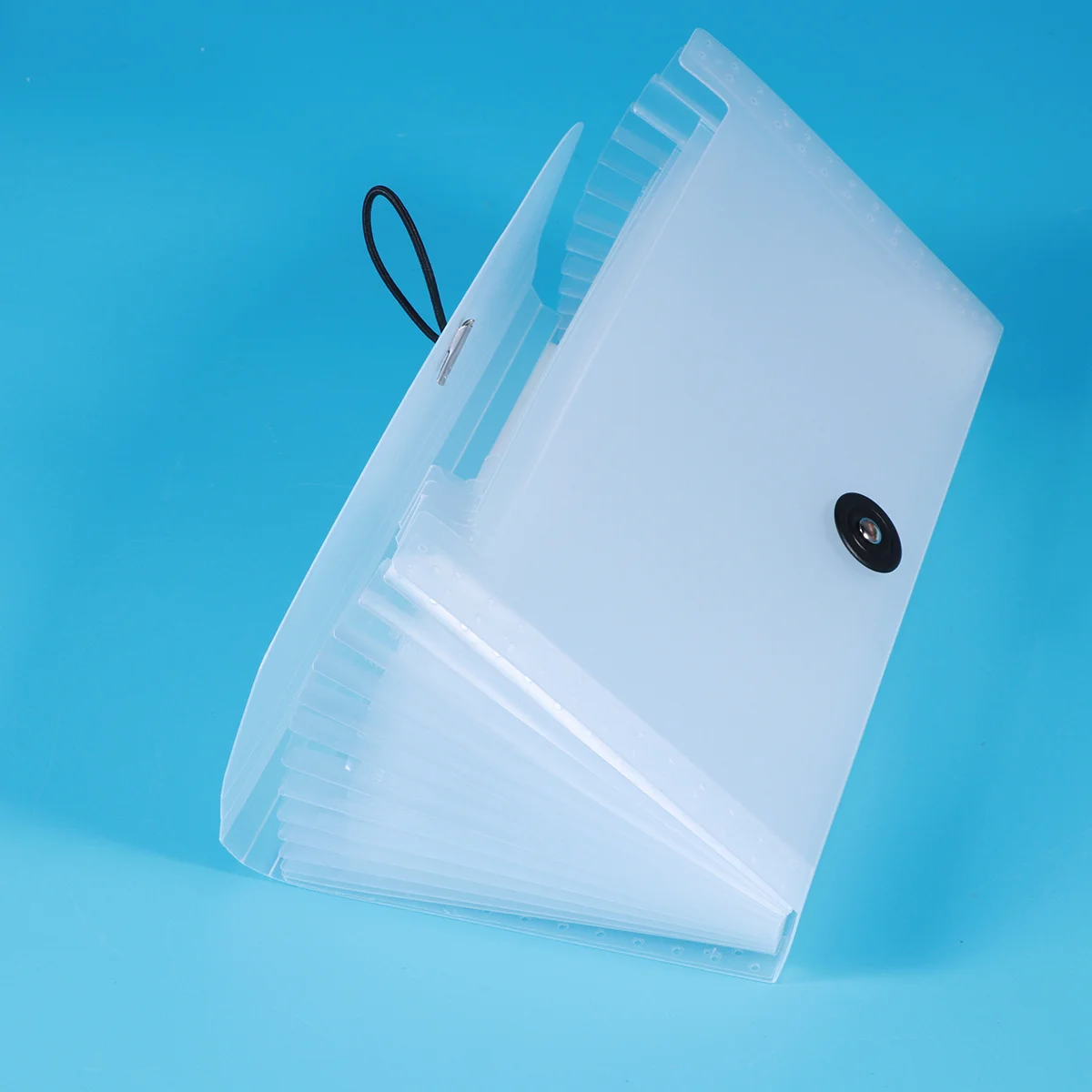 

13 Pockets Plastic Expanding Accordion File Folder Organizer Waterproof Pp Material Portable Document Folder Semi-Transparent