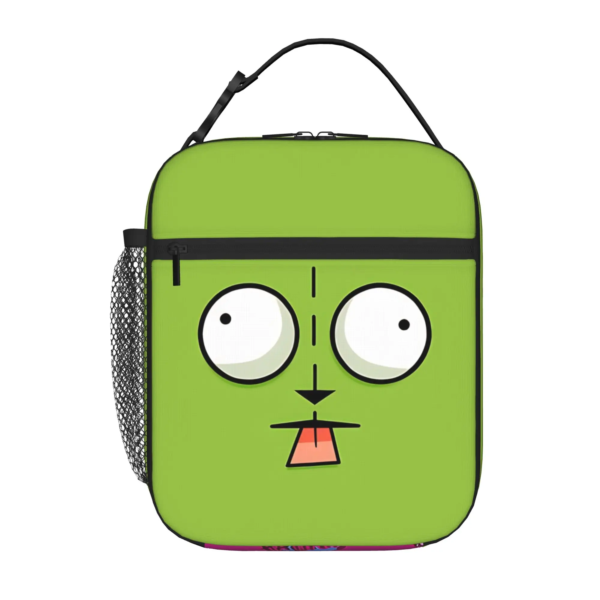 1 Piece For Students Food Container dark humor Portable Pocket Invader Zim Zipper Closure Aluminum Foil Food Pouch For Travel