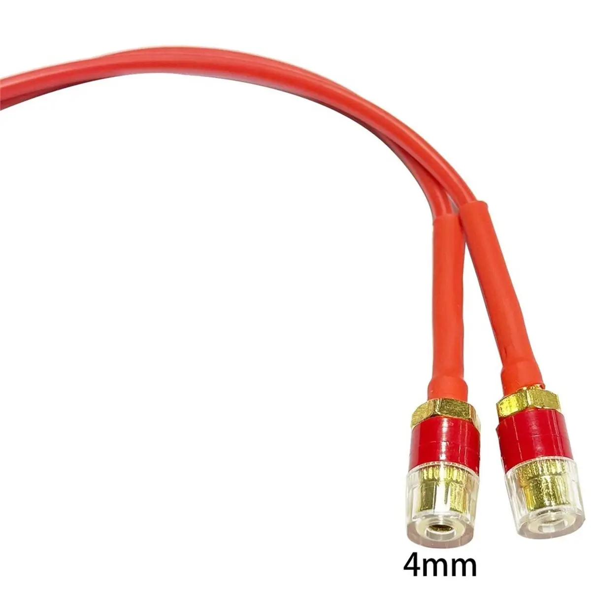 1 Pair Banana Male to 2 Banana Female Copper Audio Cable Splitter for Amplifier Connect Speaker