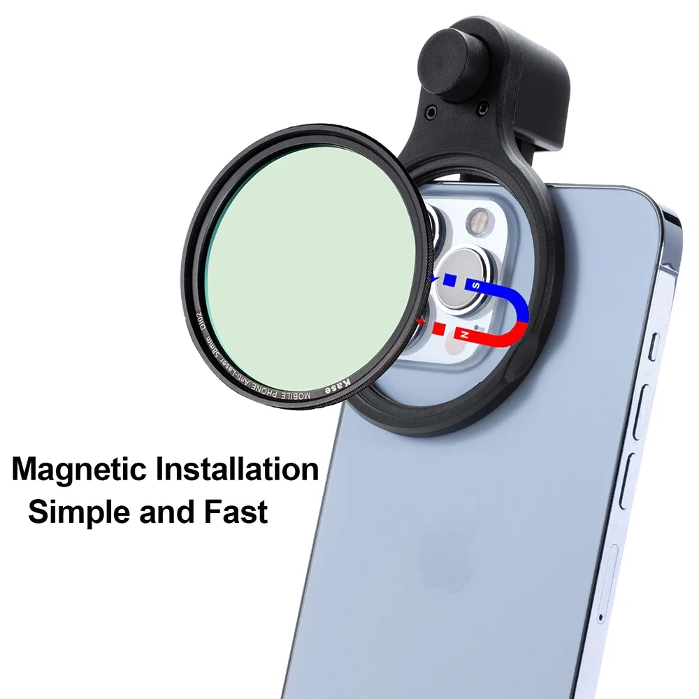 

Kase 58mm Magnetic HD Circular Polarizer Phone Camera Lens CPL Filter for iPhone Samsung Xiaomi Android